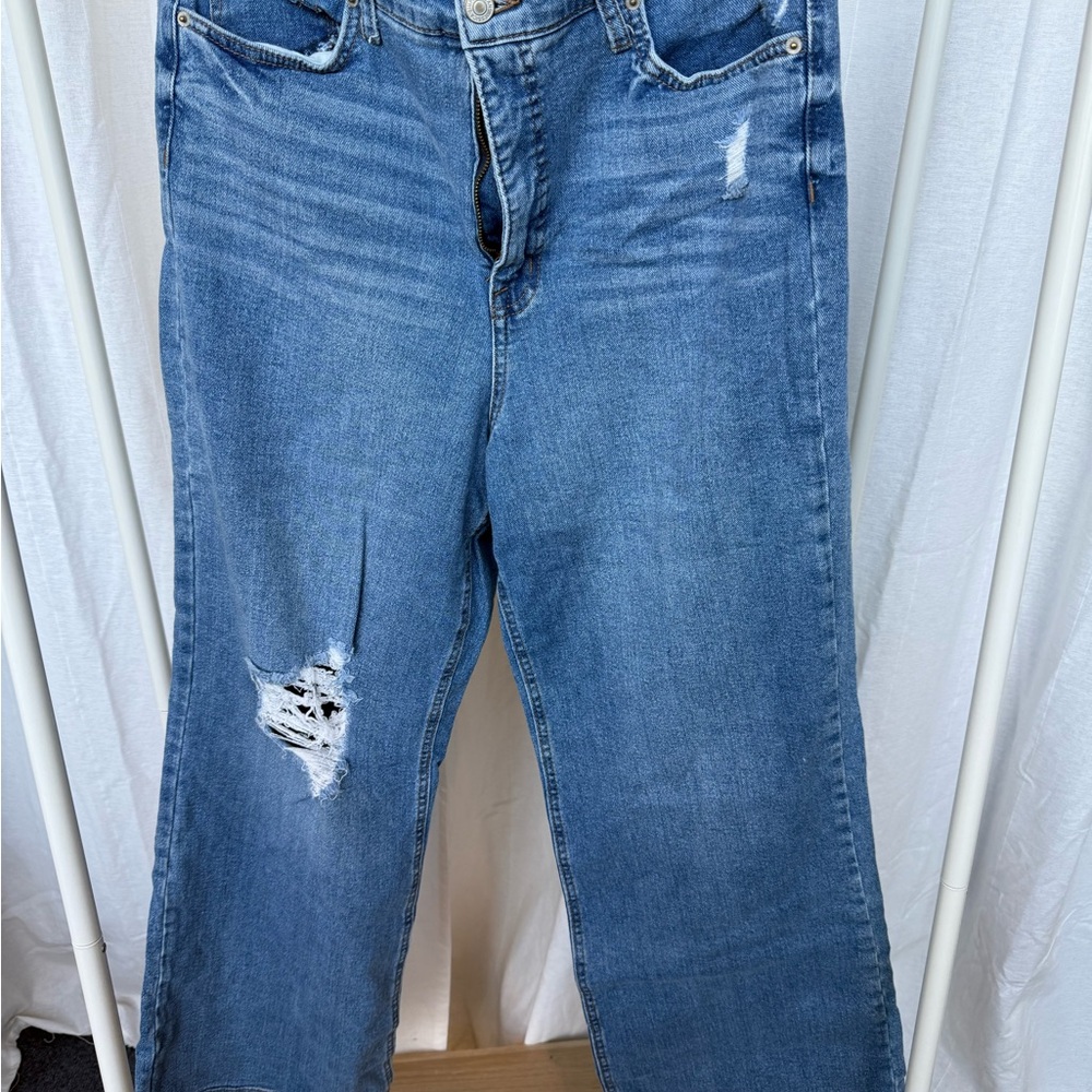 Jessica Simpson tease high rise wide leg jeans size 32